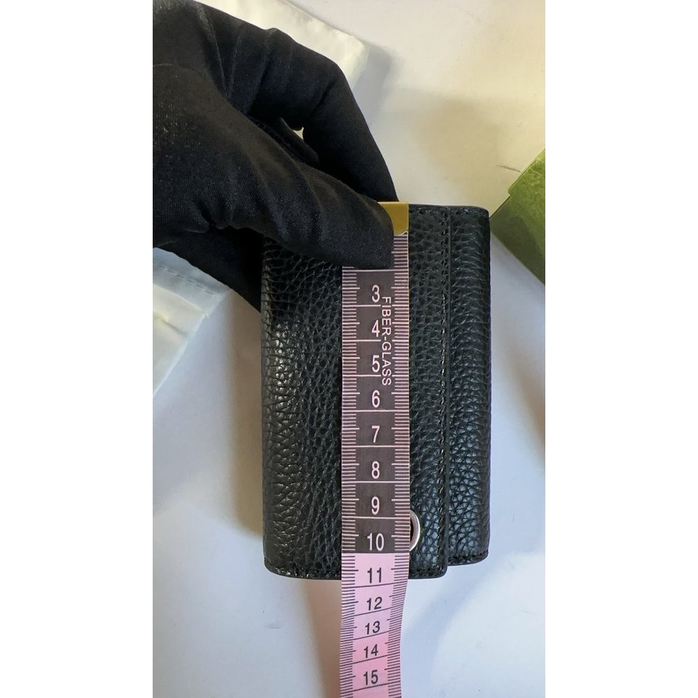 Gucci Calfskin GG Silver Logo Key Case Black - Picture 8 of 10